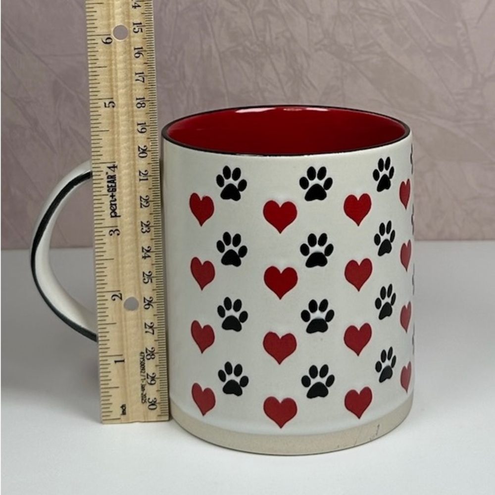 Spectrum Designz Dog Mom Heart and Paw Print Mug - Red and Black - Picture 2 of 14